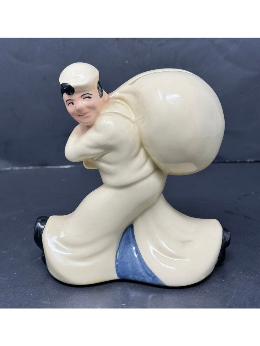 Vintage The Seamen's Bank For Savings WWII Navy Sailor Ceramic Bank McCoy